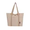 Bolso Tote Grande Sencillo Nuevo Casual Color Sólido Bolso de Mano para Viaje Corto Versátil Casual para el Trabajo Bolso de Hombro Único
