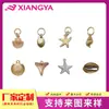 Pingente colar pulseira pingente chaveiro acessórios de zíper joias liga estrela-do-mar concha concha estrela de cinco pontas