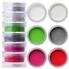 Polvo nacarado de 6 colores, brillo, molde de silicona de epoxy de cristal, lodo de cristal, polvo fino, DIY hecho a mano