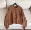 2025 Invierno Lana Engrosada Trenzado Retorcido Solapa Cardigan Chaqueta Suéter Venta al por Mayor N1Ds7728