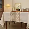 Mantel de Estilo Pastoral Japonés de Dos Tonos con Borde de Encaje, Cubierta para Mesa de Café, Antideslizante, a Prueba de Polvo, Mantel Decorativo