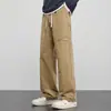 Pantalones de verano para hombre, pantalones casuales de primavera, nuevo estilo 2026, ropa de trabajo, corte holgado, cintura elástica, corte recto, estilo fino de verano