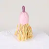 Pingente de Borla Pequena de Fio de Algodão Enrolado à Mão Estilo Xizang, Material para Pulseira DIY Feito à Mão, Ornamento de Borla Curta com Tampa Rosqueada