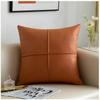 Nórdico Simple Negocios Retro Estilo Ins Color Sólido Tela Tecnológica PU Cuero Sintético Impermeable Hecho a Mano Cojín de Sofá con Almohada