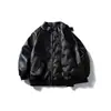 Ropa para Hombre North Boundary Marca de Moda Americana Invierno 2025 Nueva Chaqueta de Plumas de Cuero PU para Hombre 90 Plumas de Pato Blanco Chaqueta con Cuello Alto