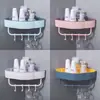 Estante de Esquina para Baño Montado en la Pared, Estante de Almacenamiento para Pared de Lavabo sin Taladro, Organizador de Almacenamiento para Cocina