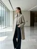 Ropa de mujer de moda transfronteriza para Amazon 2026 abrigo largo elegante de solapa a cuadros simple raglán holgado para mujer