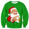 Ropa Casual para Hombre Tallas Grandes Otoño e Invierno Estampado Navideño 3D Suéter Holgado de Cuello Redondo Sudadera Estilo Nuevo Estación Internacional Transfronteriza