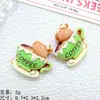 Nuevos Accesorios de Resina DIY Capillara de Café Pegamento de Crema Pasador Hecho a Mano Diadema Pegatinas de Papelería para Refrigerador