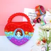 Bolsa de Silicona al por Mayor Bolso Cruzado para Niñas Almacenamiento Billetera para Monedas Alivio del Estrés Infantil Bolsa Tote de Hombro con Burbujas Bolsa de Almacenamiento Regalo