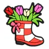 Amuletos para Zuecos Estilo Pastoral: Oveja Linda, Cesta de Flores, Mariposa Hebilla Decorativa de Goma Suave, Accesorios de Hebilla para Zapatos con Temática de Jardín