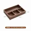 Caja de almacenamiento de escritorio sólida de madera de nogal personalizada, caja organizadora con compartimentos de madera, bandeja de almacenamiento para cosméticos y artículos varios del hogar