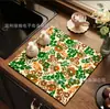 Alfombrilla Absorbente para Encimera de Cocina Estilo Americano Floral, Alfombrilla Drenante de Tierra de Diatomeas para Mesa de Comedor Barra de Cocina, Alfombrilla de Secado Rápido para Cafetera