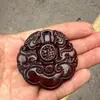Colgante de Marca Yidin Ping An Meteorito Natural Rojo Venta al por Mayor Colgante de Jade Gota de Agua de Piedra de Sangre Magnético Sin Incidentes Collar de Marca