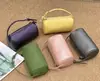 Bolsa Boston de Couro Bovino de Primeira Camada Natural, Bolsa de Ombro Transversal Simples e Prática de Couro Macio em Formato de Barril, Couro Genuíno Macio