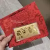 Ouro Puro 999 Envelope Vermelho Zodíaco Colorido Desenho Animado Moeda de Ouro Comemorativa Princesa Por Favor Fique Rico e Abra a Porta Moeda de Ouro Vermelha Presente Atacado