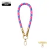 Cordón de alta gama original para teléfono móvil de 8 MM resistente para colgar en el cuello ajustable para exteriores anti-pérdida cuerda trenzada para muñeca dorada