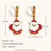 Los Pendientes de Navidad Son un Artículo de Gran Venta en Europa y América, Joyería Navideña, Pendientes de Acero Inoxidable de Papá Noel y Árbol de Navidad, Venta Directa del Fabricante
