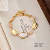 Conjunto de Colar e Pulseira de Pérolas Barrocas Naturais Nala Elegante Conjunto de Joias da Moda