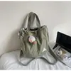 Bolsa Saco de Cordão de Grande Capacidade, Nova Bolsa de Mão Casual Multiuso Cor Sólida Estilo Coreano, Bolsa Transversal Simples Versátil para Mulheres