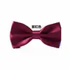 Pajarita Roja para Boda de Hombre Doble Capa Color Sólido Pajarita Traje de Novio Padrino Vestido