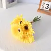 Ramo de Crisantemos Simulados Tela de Seda Girasol Girasol Ramo Pequeño Margarita Crisantemo Holandés Accesorios para Fotografía