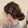 Pinza de pico de pato azul para limpieza facial y maquillaje pinza recta pinza para el pelo pasador pinza para flequillo pinza lateral pelo suelto de la frente accesorio para el pelo pinza