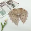 Gola Falsa de Renda com Contas Popular Transfronteiriça Gola Decorativa Versátil para Camisa Suéter Gola Falsa Multicolorida Atacado em Estoque