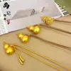 Colar de Cabacinha Dourada de Alta Retenção de Cor, Atrai Fortuna, Tendência no Tiktok e Xiaohongshu, Cabacinha Fashion e Versátil para Atacado