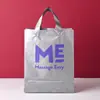 Em estoque saco plástico pe para compras saco de quatro dedos embalagem para roupas joias lingerie bolsa de mão em estoque logo impresso