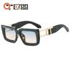 Gafas de sol cuadradas de montura grande a juego de colores decoración de letras OT adecuadas para hombres y mujeres gafas de sol de moda 4388