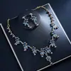Joyería Europea y Americana de Venta Caliente Transfronteriza, Lujo Ligero y Zirconia de Alta Gama, Accesorios Nupciales de Boda, Conjuntos de Vestir para Banquetes para Mujeres al por Mayor