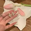 Pendientes de perla de plata 925 para mujer, versátiles y elegantes, accesorios de alta gama y elegantes, populares en mercados nocturnos y puestos callejeros, al por mayor