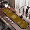 Bandera de Mesa Nuevo Tapete de Té Chino Estilo Chino Clásico Tapete de Mesa de Té Zen Impermeable Absorbente con Forma Especial