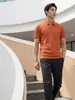 Camisa Polo de Manga Corta con Cuello de Doble Capa Acanalado Grueso Sorona de 260g, 40 Piezas, Ropa de Trabajo Bordada