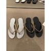 Chanclas Negras Planas para Mujer Primavera y Verano 2025 Nuevo Diseño Nicho Chanclas Sandalias Pequeñas Francesas Tendencia Ins