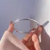 Pulsera Push-Pull Guifei Ling Noodles Moda Diseño Simple Pulsera Joyería Plateada Brillante Moda Femenina Tendencia