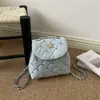 Bolsa de Ombro Acolchoada Texturizada Estilo Chanel de Alta Qualidade para Mulheres, Nova Versão Coreana 2026, Design de Nicho, Bolsa de Ombro Único/Duplo