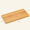 Maceta para Suculentas Estilo Japonés Rectangular Redondo Bambú Madera Barbacoa Comedor Té DIY Mosaico Rompecabezas Bandeja Blanca en Blanco