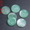Colgante de Jade Dongling Natural de 29 mm Verde Africano Loto Peonía Zorro de Nueve Colas Colgante Colgante de Jade
