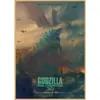 Godzilla Godzilla Pôster de Filme Retro Papel Kraft Pintura de Parede Decorativa Mural 258