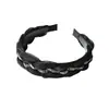 Diadema de Malla Trenzada con Pedrería de Lujo Ligero para Mujer, Aumenta la Altura en la Coronilla, Hace que el Rostro Parezca Más Pequeño, Diadema de Moda y Versátil, Pinza para el Cabello de Borde Ancho