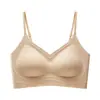 Los bustos pequeños se ven más grandes con el sujetador strapless sin costuras y sin espalda para mujer, copa fija, sin varillas, push-up, sujetador tipo tank top anti-caída