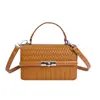 Bolso pequeño cuadrado con patrón tejido 2026 nuevo estilo moderno alta apariencia bolso de mano versátil para trabajadores de oficina commute elegante bolso cruzado
