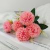 Crisantemo bola de 5 cabezas flor artificial flor pequeña falsa crisantemo para el hogar flor de seda diente de león flor adornos decoración de boda al por mayor