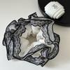 Nicho de Diseño de Industria Pesada Francesa Encaje Calado de Encaje Anillo Intestinal Cuerda para el Cabello de Niña Grande Anillo para el Cabello Flor para el Cabello Accesorios para el Cabello