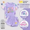 2025 Nuevo Fiesta Cinco Dibujos Animados Traje de Baño Infantil Niñas Secado Rápido Dividido Niñas Protección Solar Traje de Baño Moderno