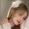 Horquilla de plumas para el pelo, horquilla de mariposa Mori, clip lateral peludo de súper hada para niña, accesorios para el cabello hanfu de estilo antiguo lindo japonés
