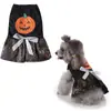 Falda Personalizada para Mascotas Transfronteriza Estampado de Calabaza de Halloween Falda de Mago para Perros y Gatos Pequeños y Medianos Suministro Directo de Fábrica