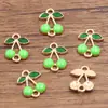 8 Estilos 2 Cores Acessórios de Joias de Liga DIY Charme de Esmalte Kc Dourado Gotejamento de Óleo Fruta Cereja Morango Pingente Pingente